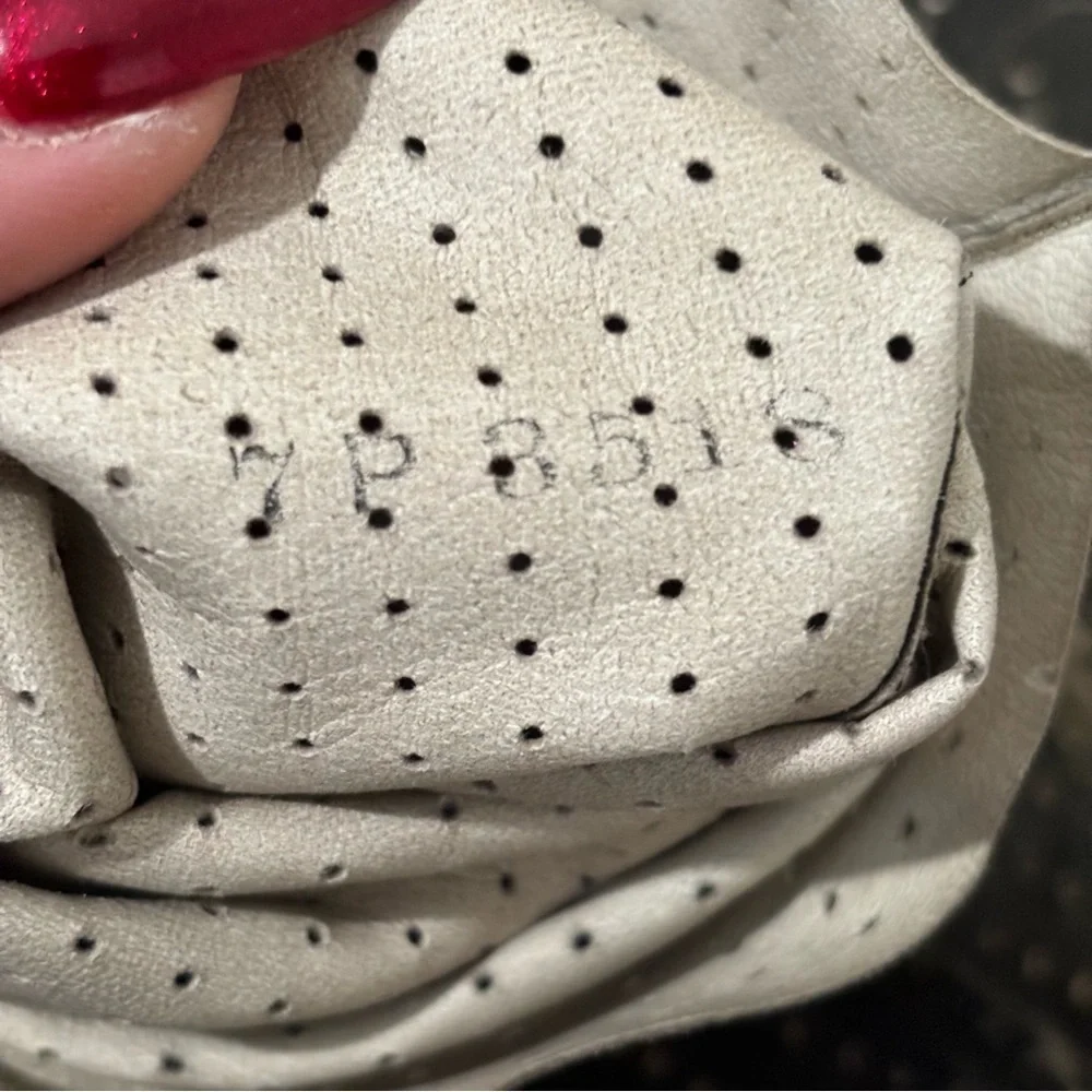 Vintage perforated brown leather gloves long size 6.5